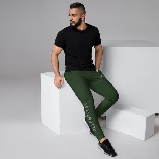 Relentless Green Joggers Text