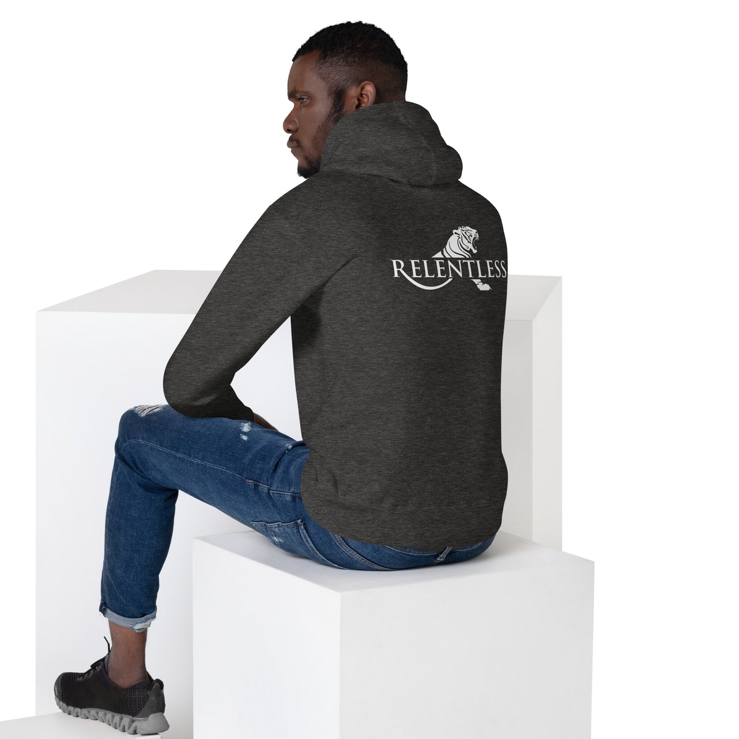 Relentless Dark Hoodie Back Logo