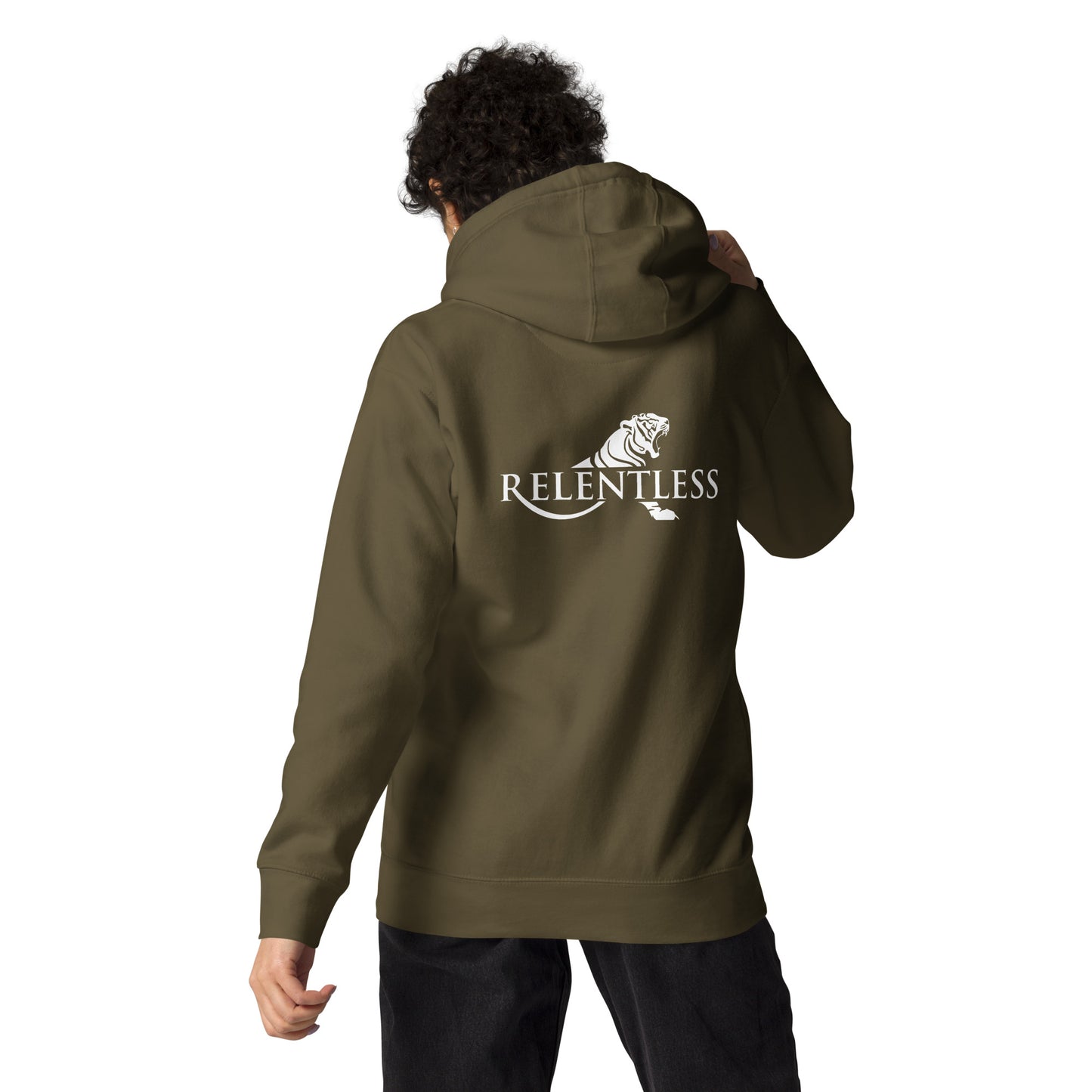 Relentless Dark Hoodie Back Logo